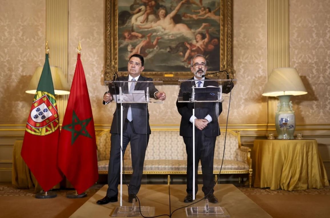 وزير الخارجية البرتغالي باولو رانجيل مع نظيره المغربي ناصر بوريطة