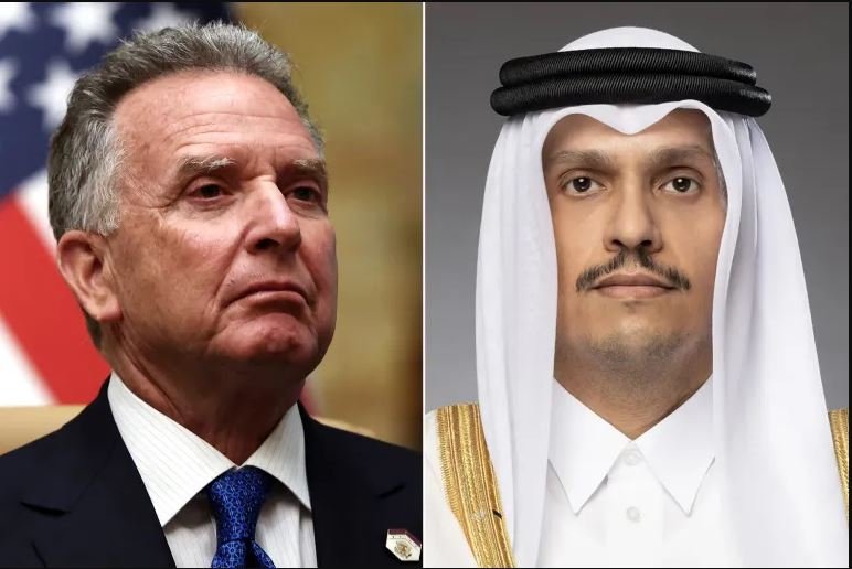 رئيس الوزراء القطري الشيخ محمد بن عبد الرحمن والمبعوث الأميركي ستيف ويتكوف