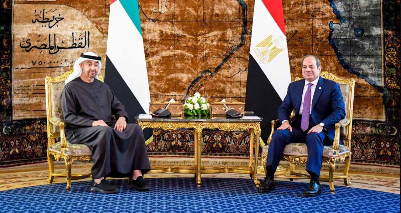 لقاء السيسي وبن زايد في القاهرة