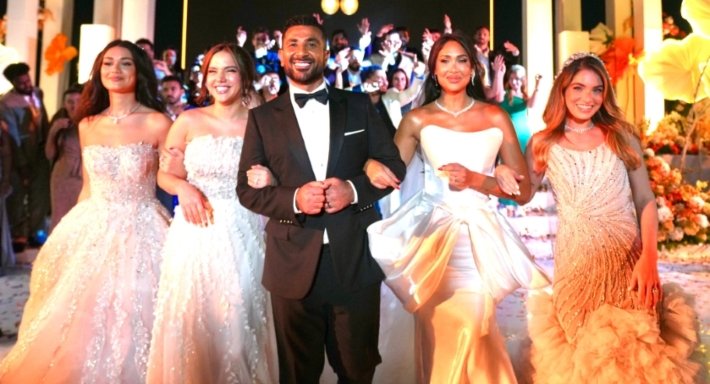 أحمد سعد يفاجئ جمهوره ببدلة زفاف وسط 4 عرائس.. والجمهور في حيرة