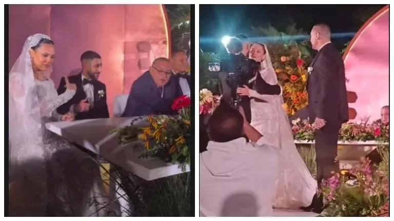 غياب وتهنئة متأخرة.. حنان ترك في صدارة الاهتمام بعد زفاف نجلها