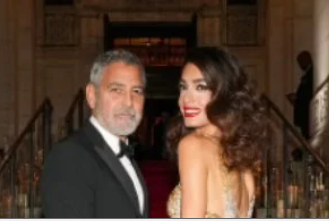 George Clooney and his wife