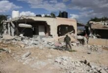 منزل فلسطيني مهدم في الضفة الغربية