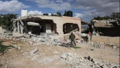 منزل فلسطيني مهدم في الضفة الغربية