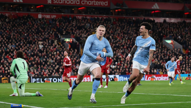 مانشستر سيتي يقلب الطاولة على ليفربول في قمة أنفيلد بمشاركة مصرية لصلاح ومرموش