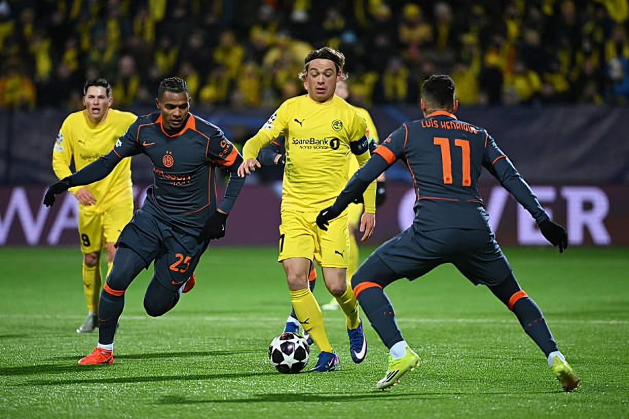 بودو جليمت النرويجي يسقط إنتر ميلان بثلاثية في ليلة ثلجية بدوري أبطال أوروبا