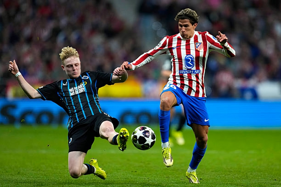 أتلتيكو مدريد يكتسح كلوب بروج برباعية ويتأهل لثمن نهائي دوري أبطال أوروبا