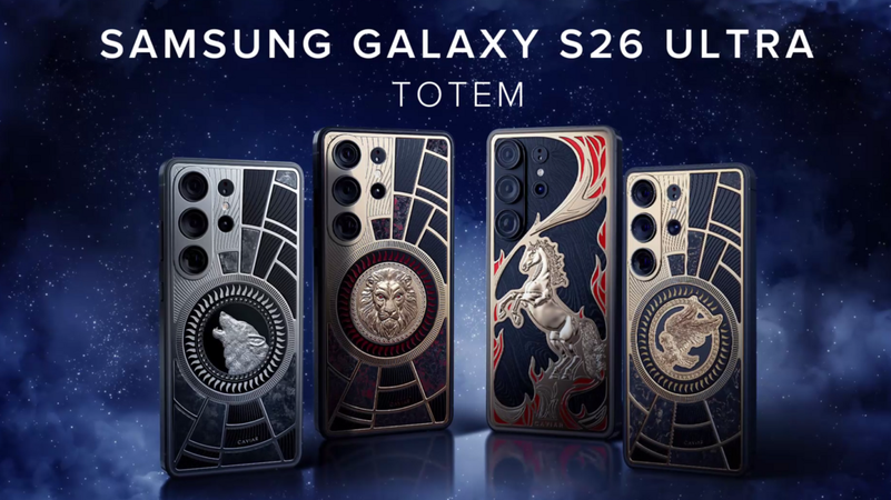 دار «كافيار» تكشف Totem Collection لهواتف Galaxy S26 Ultra بلمسات ذهبية فاخرة