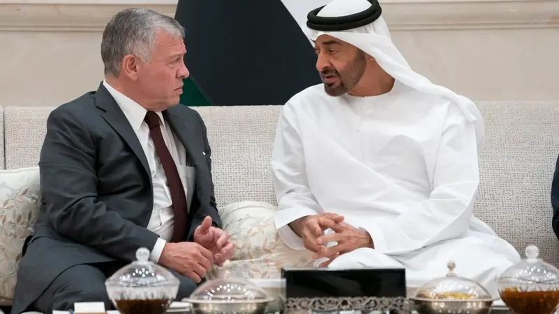 اتصال بين محمد بن زايد وعبدالله الثاني يدعو لوقف التصعيد العسكري في المنطقة