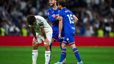 خيتافي يسقط ريال مدريد في سانتياجو برنابيو ويقدم هدية ثمينة لنادي برشلونة